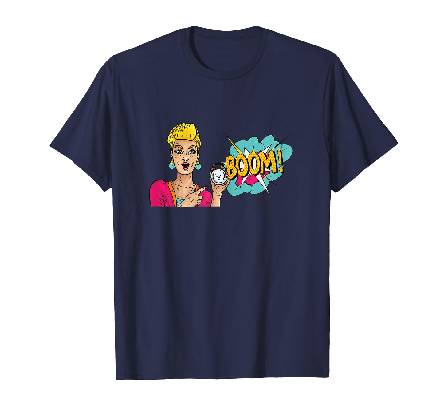 Comic Book Cartoon Women Boom Pop Art Print T-Shirt