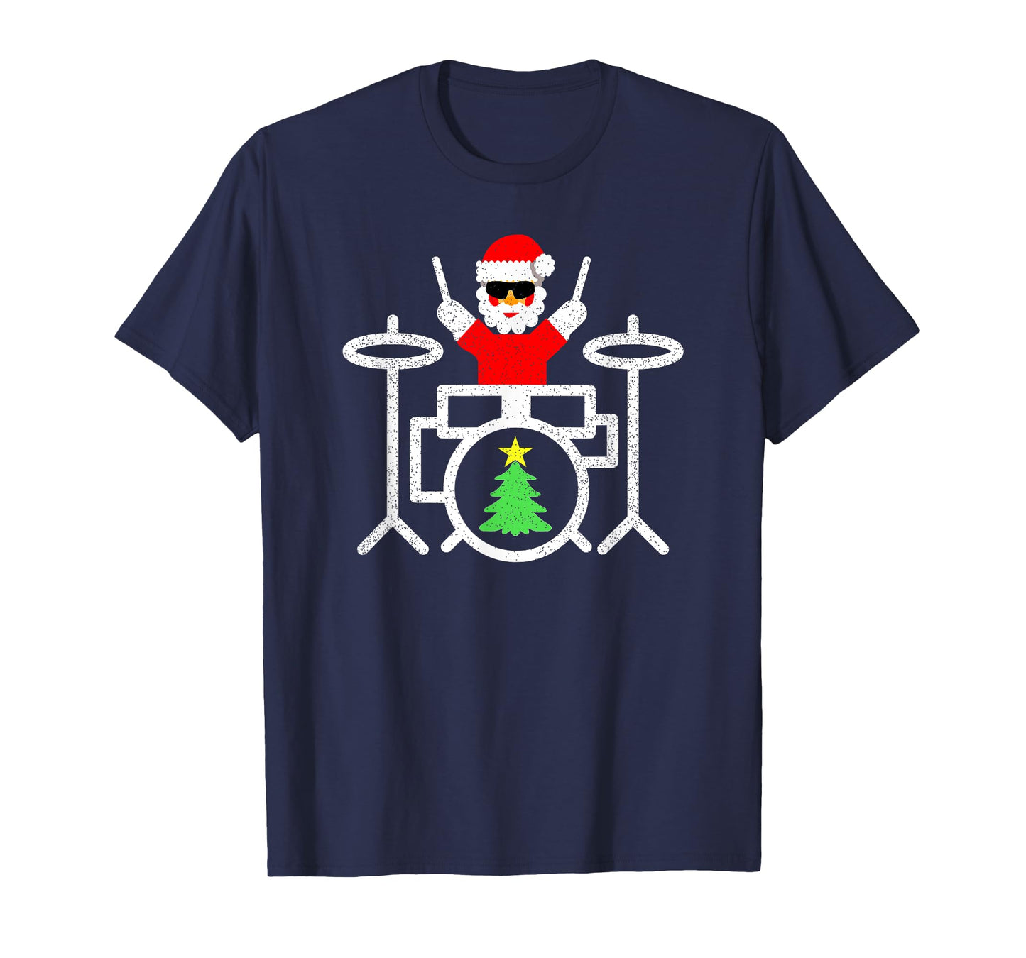 Santa Drummer Funny T-Shirt