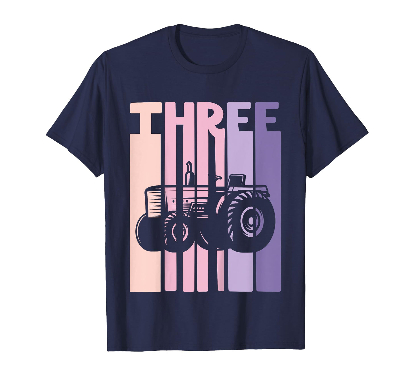 3rd Birthday Retro Farm Tractor Theme Farmer Girl 3 years T-Shirt