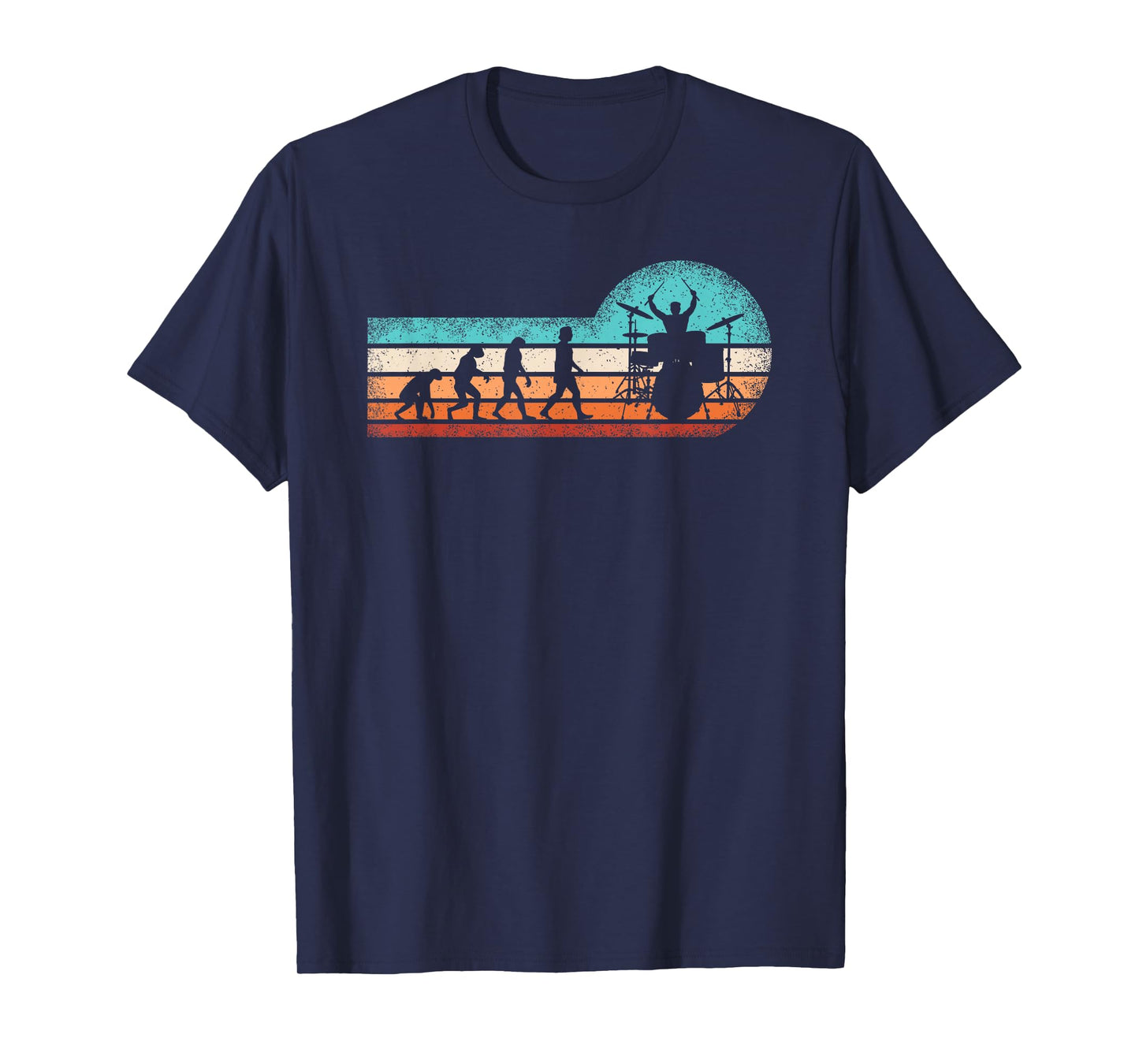 Drummer Evolution Drumming Drum Set Men Boys T-Shirt