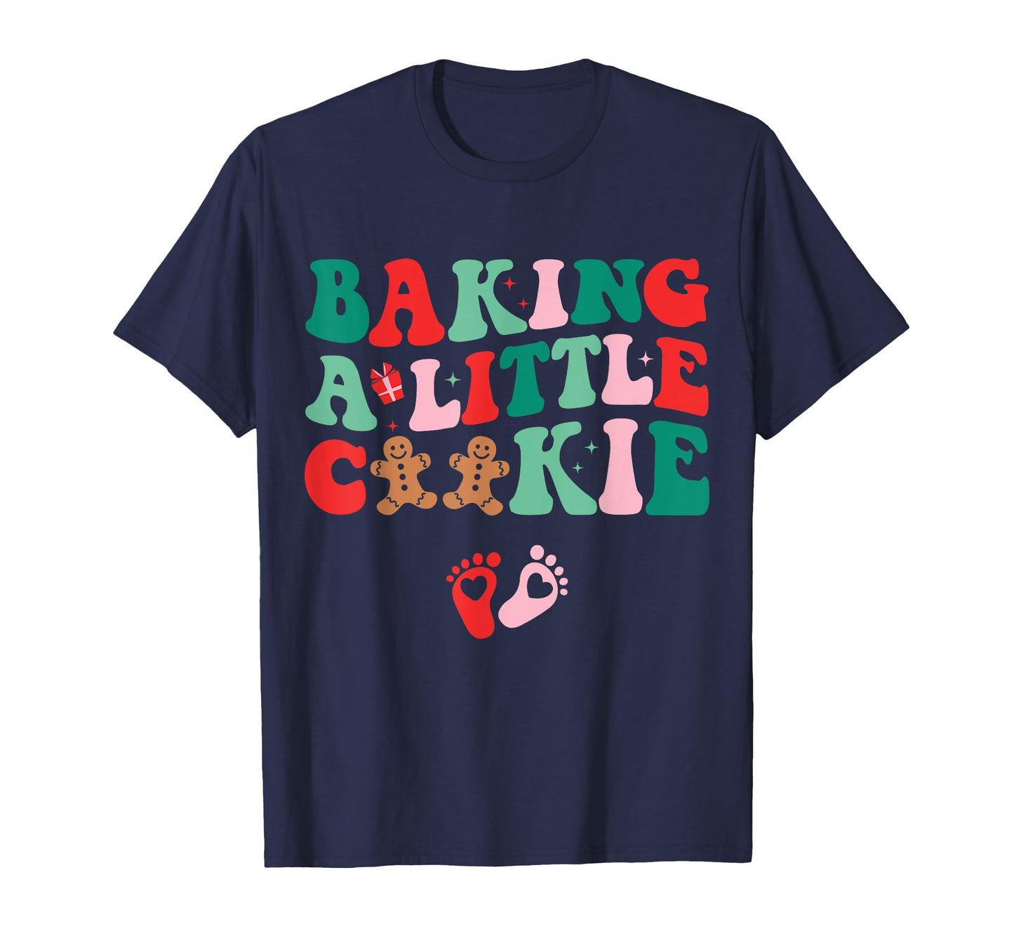 Baking A Little Cookie Cute Christmas Pregnancy Announcement T-Shirt