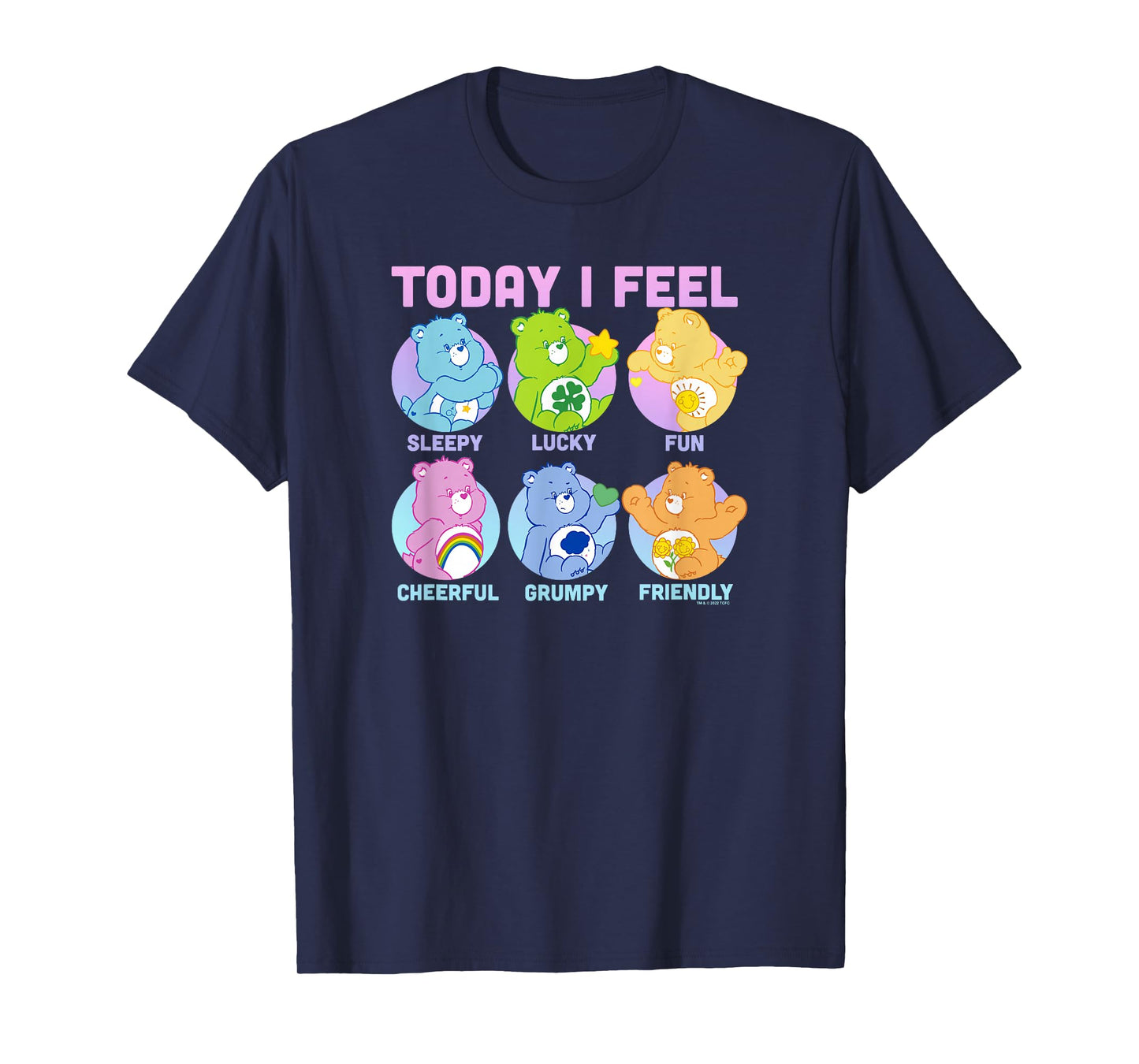 Care Bears Vintage Neon Today I Feel Emotions Box Ups T-Shirt