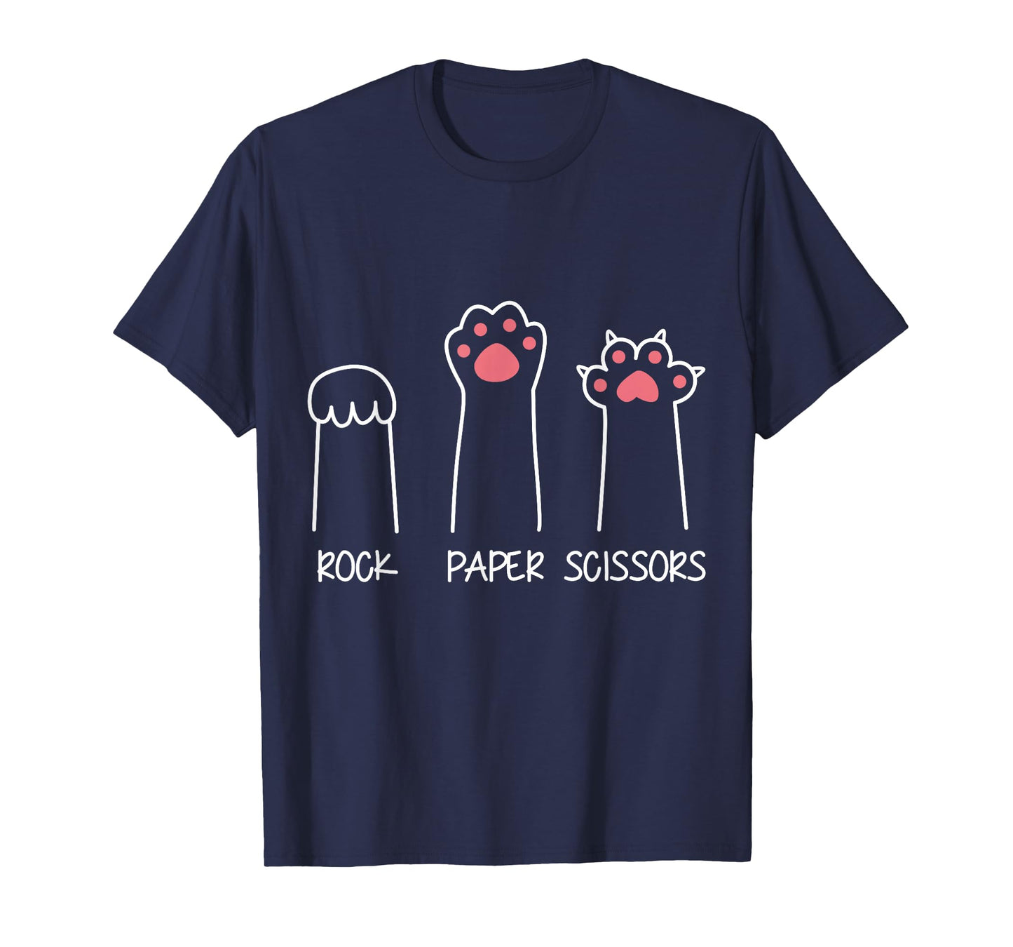 Rock Paper Scissors Hand Game Meme Animal Paw Cat T-Shirt