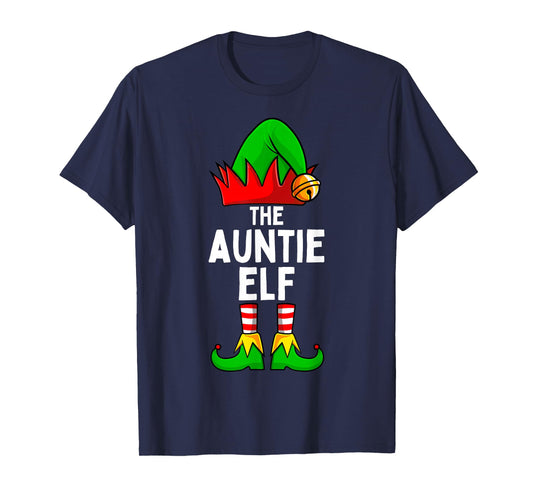 Auntie Elf Matching Family Christmas Women T-Shirt