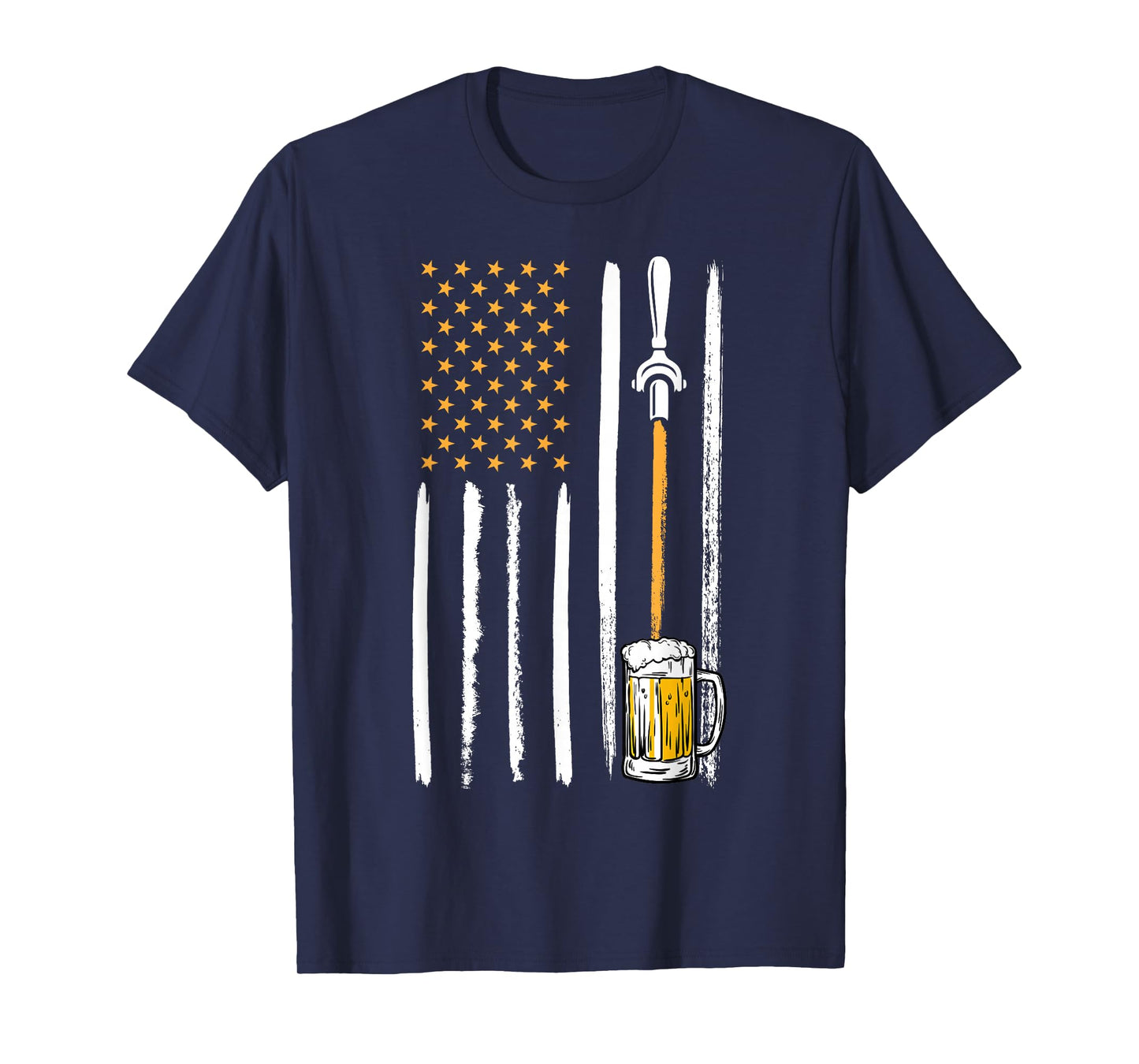Craft Beer American Flag USA 4th July Brewery Alcohol Lovers T-Shirt
