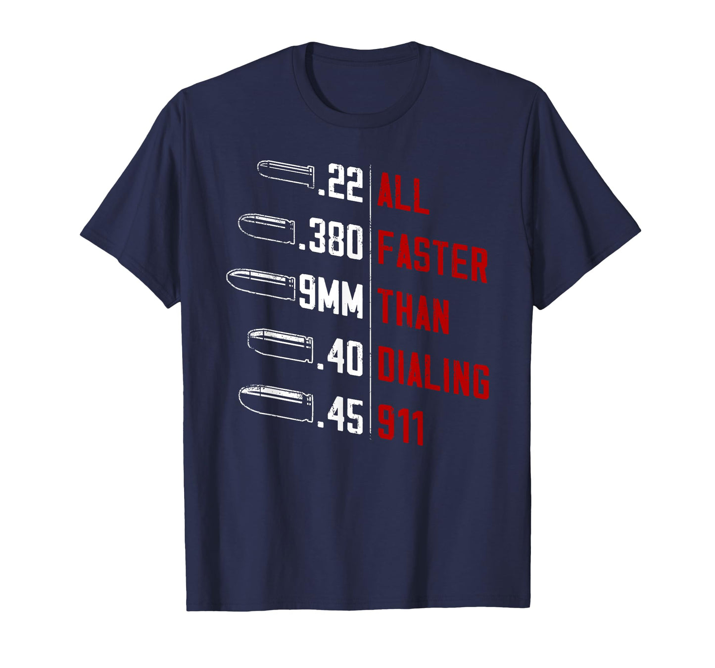 All Faster Than Dialing 911 American Flag Gun Lover Gifts T-Shirt for Women Men