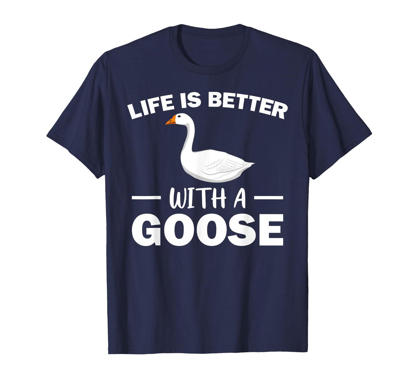 Cute Goose Design For Men Women Toddler Grey White Goose Fan T-Shirt