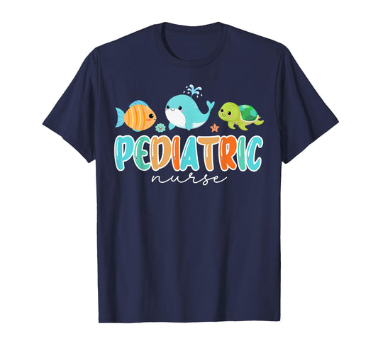 Cute Ocean Sea Summer Pediatric Nurse PEDS RN Pediatrician T-Shirt