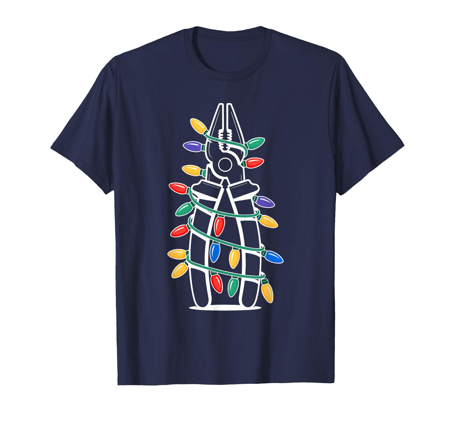 Christmas Lights Pliers Handyman Electrician Technician T-Shirt