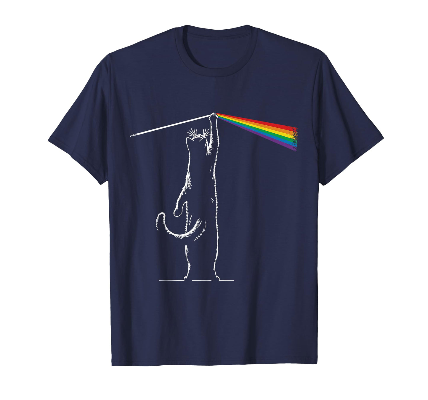Playing with Light Cat Gift Men Kids Women Funny Cat T-Shirt