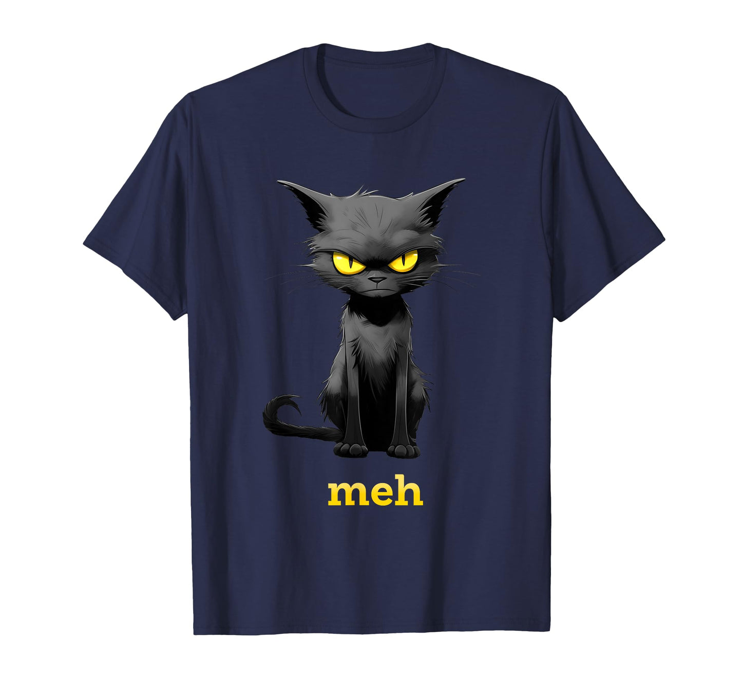 Meh Cat T-Shirt for Men Women Girls Kids