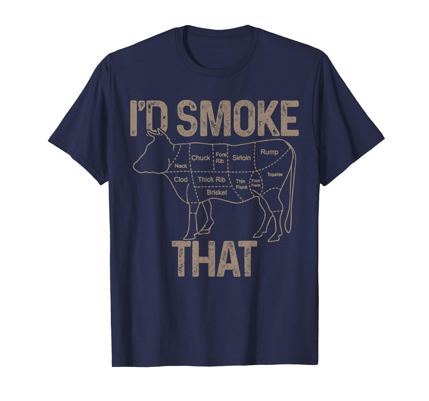 Chef Butcher Cook BBQ I'd Smoke That Cow Beef Funny Gift T-Shirt