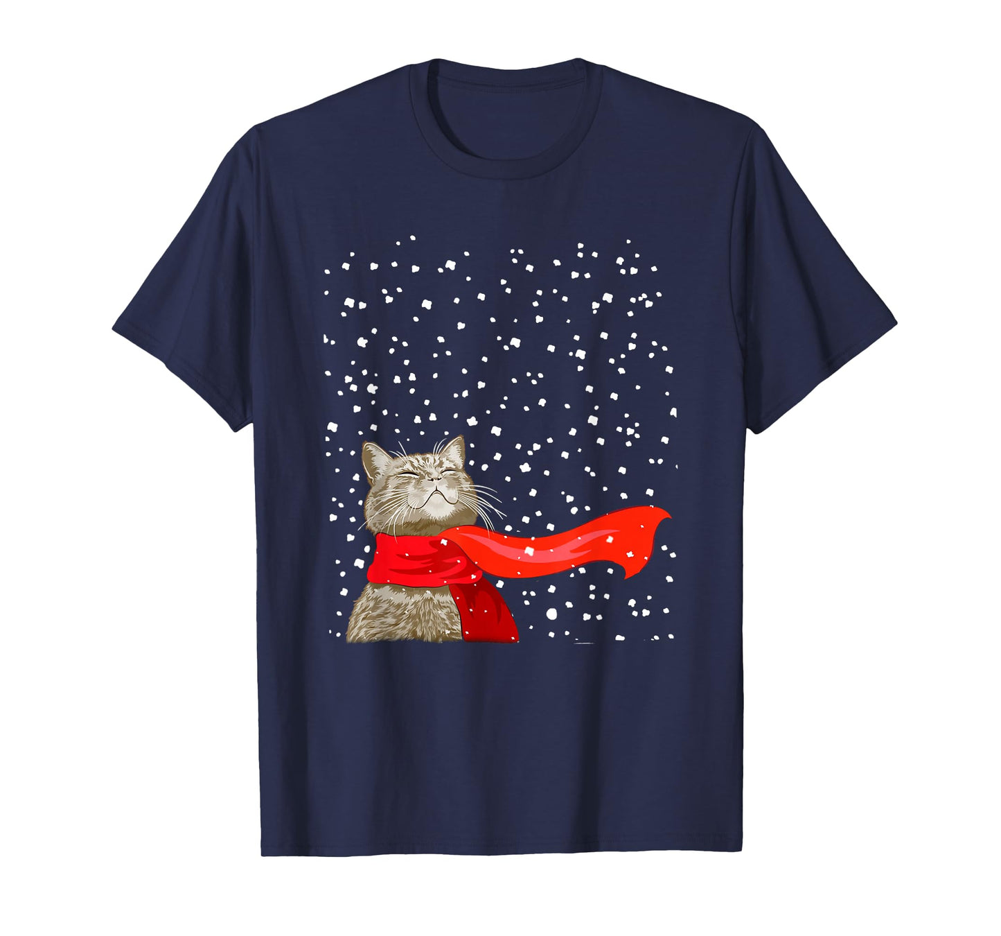 Cats Play Snow Winter Funny Cat Lover Merry Christmas T-Shirt