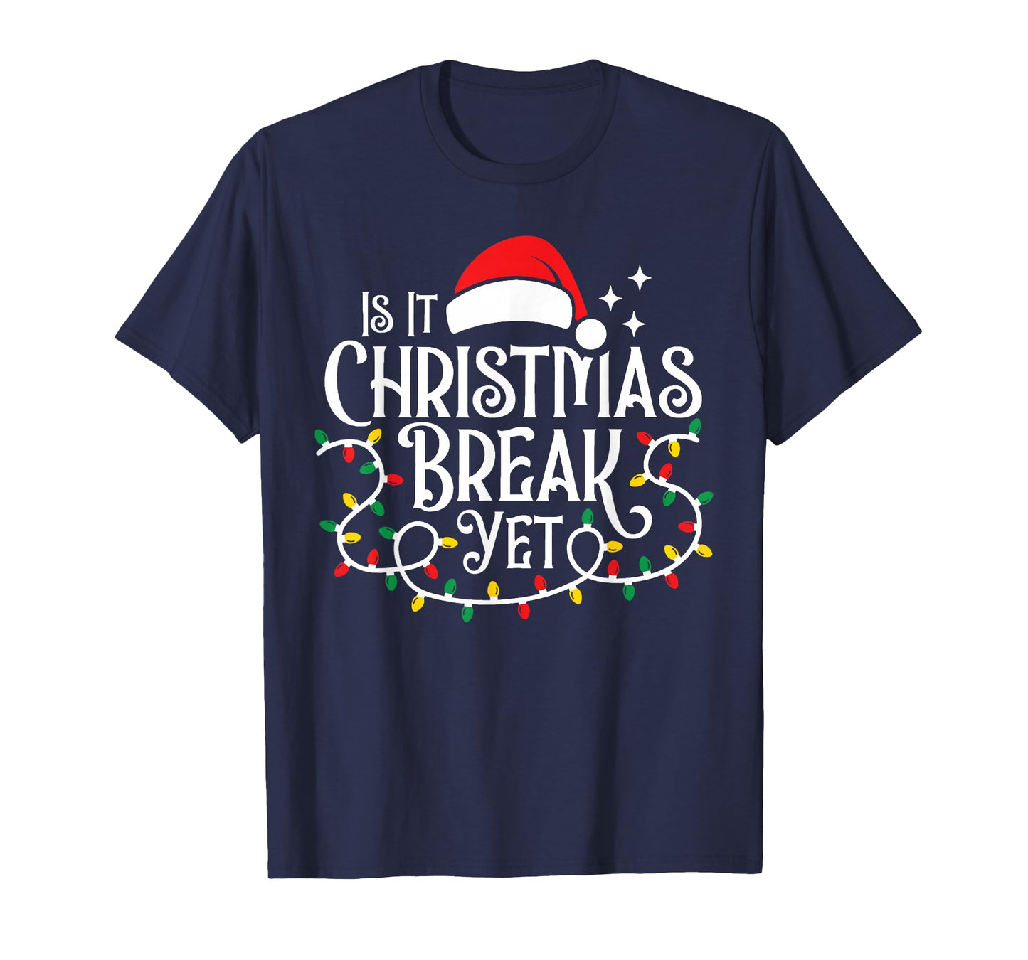 is It Christmas Break Yet Funny Retro Festive Theme T-Shirt