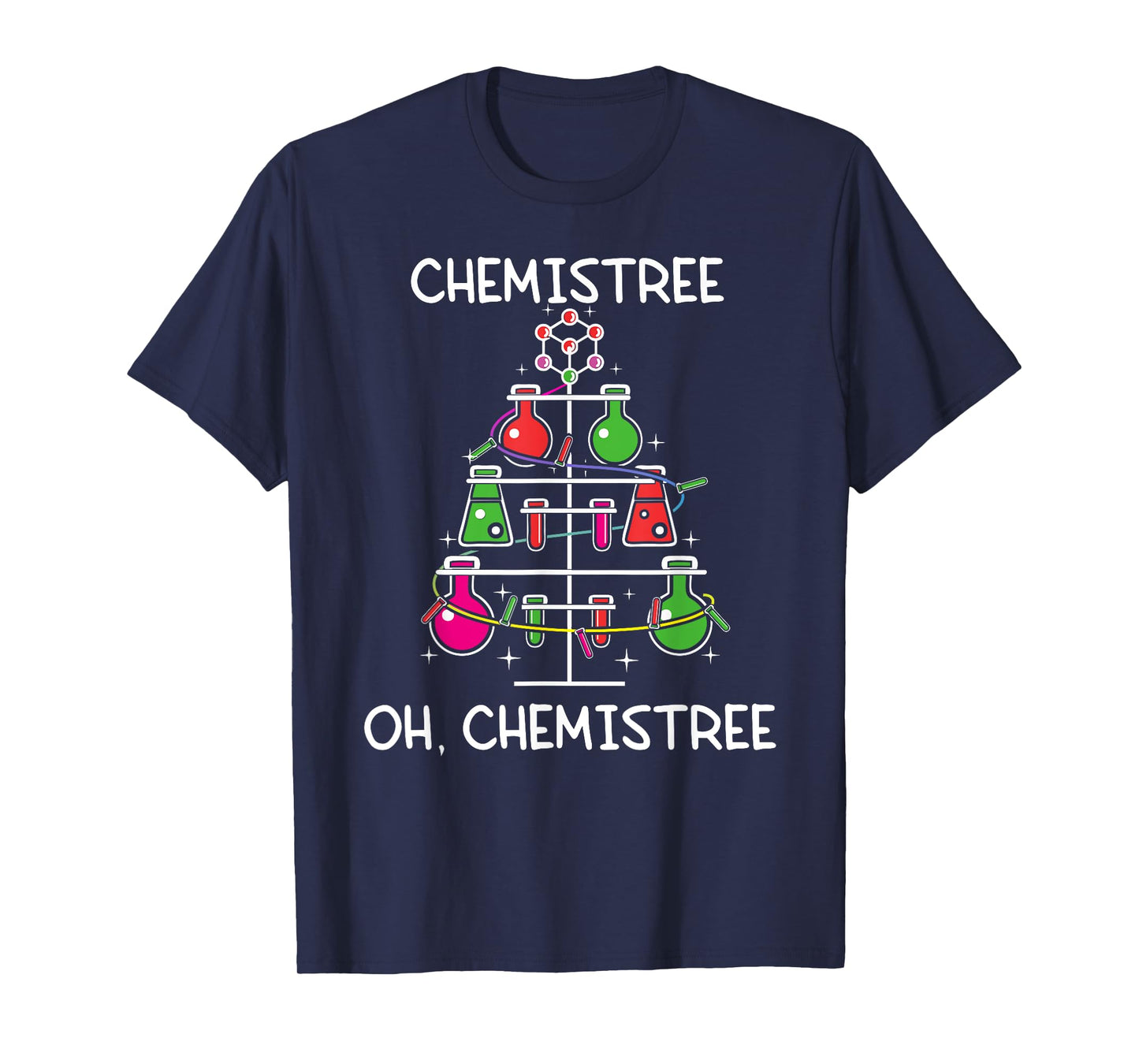 Chemistree Ugly Christmas Tree Sweater Chemistry Science Pun T-Shirt