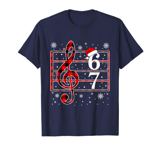 67 Music Meme Slang Musician Santa Music Teacher Christmas T-Shirt