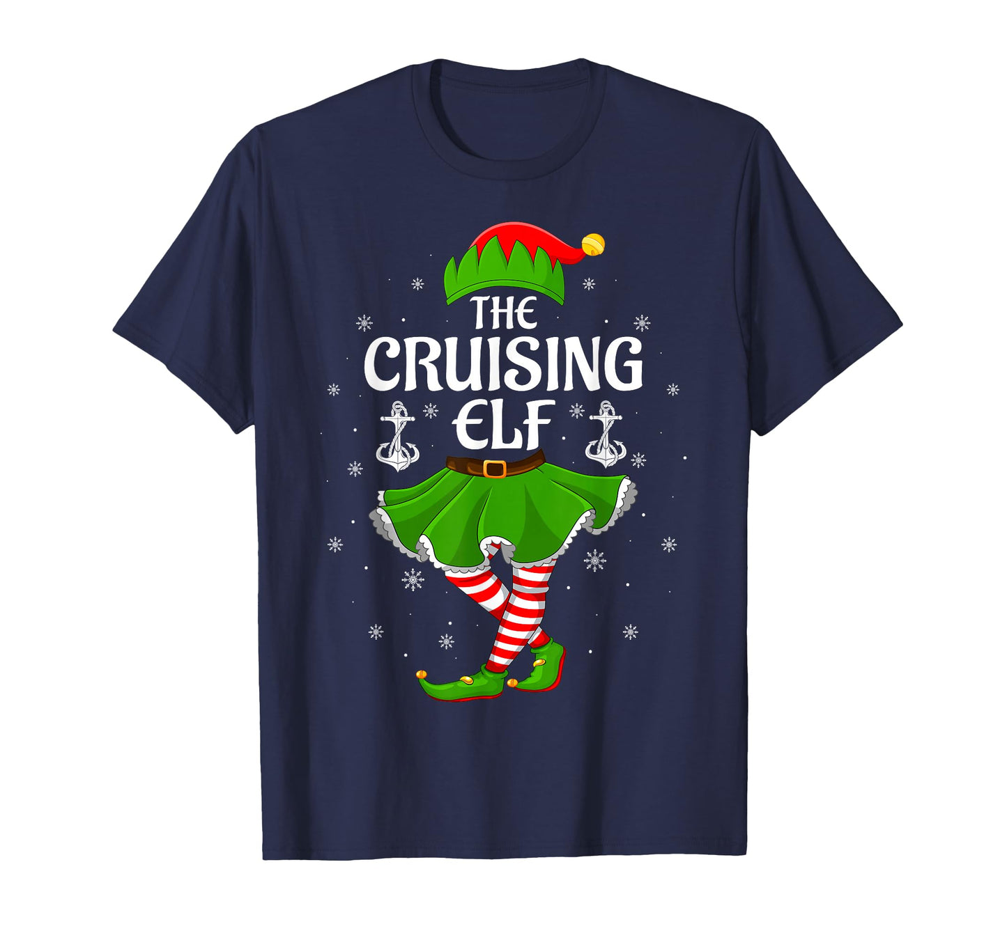Cruising Elf Christmas Family Girls Women Elf Squad Xmas T-Shirt