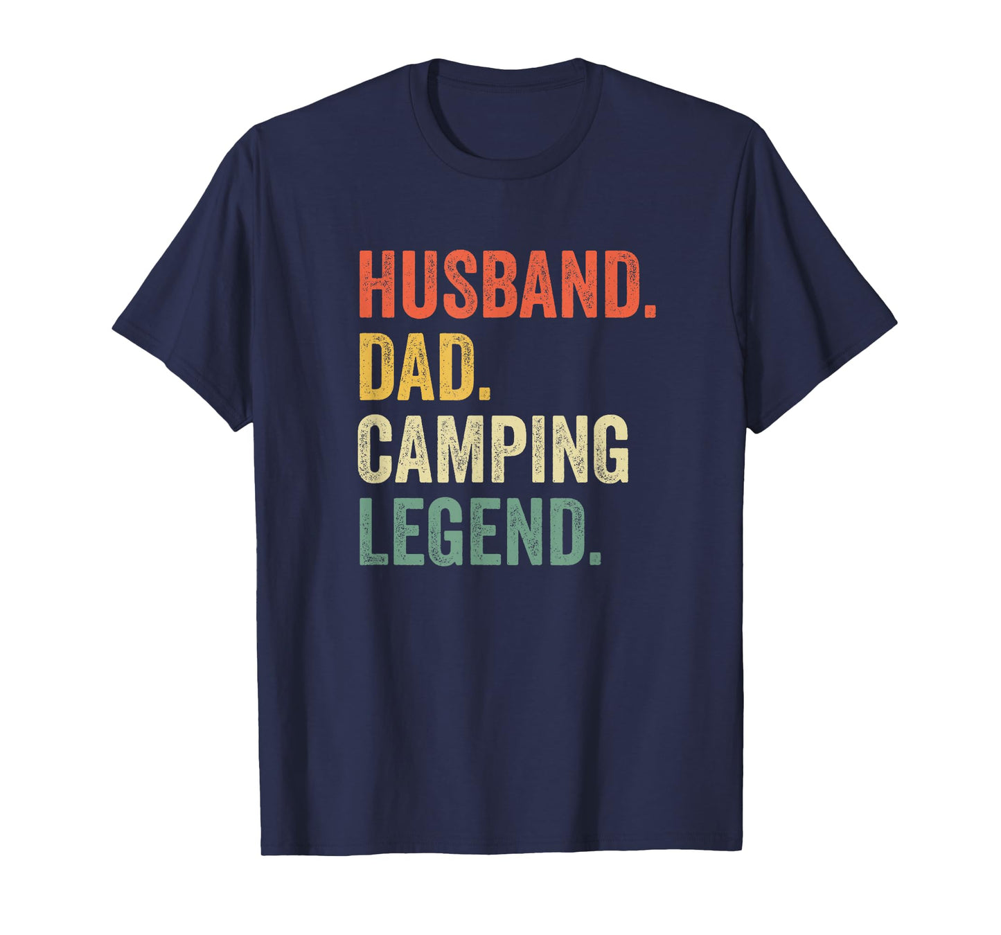 Funny Camper Husband Dad Camping Legend Vintage Father's Day T-Shirt