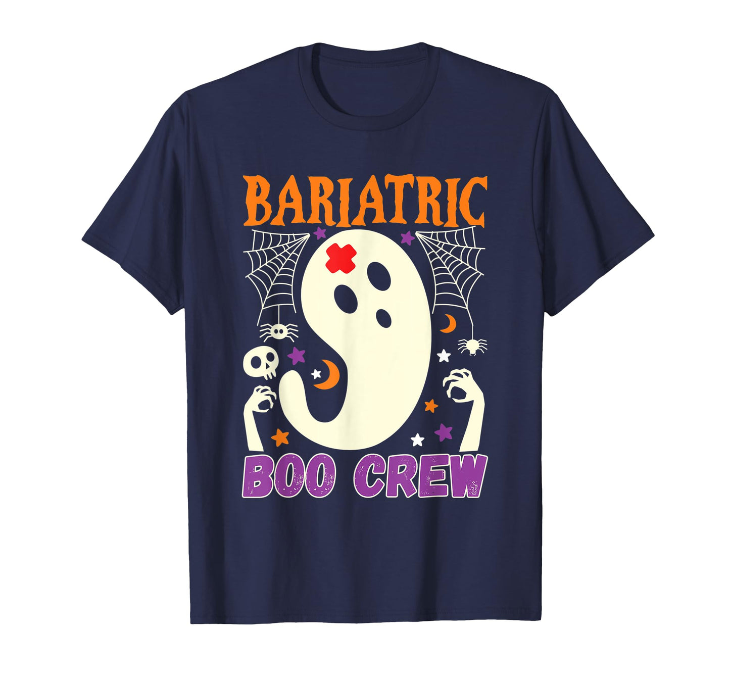 Bariatric Boo Crew Nurse Halloween Nurses Cute Ghost Women T-Shirt