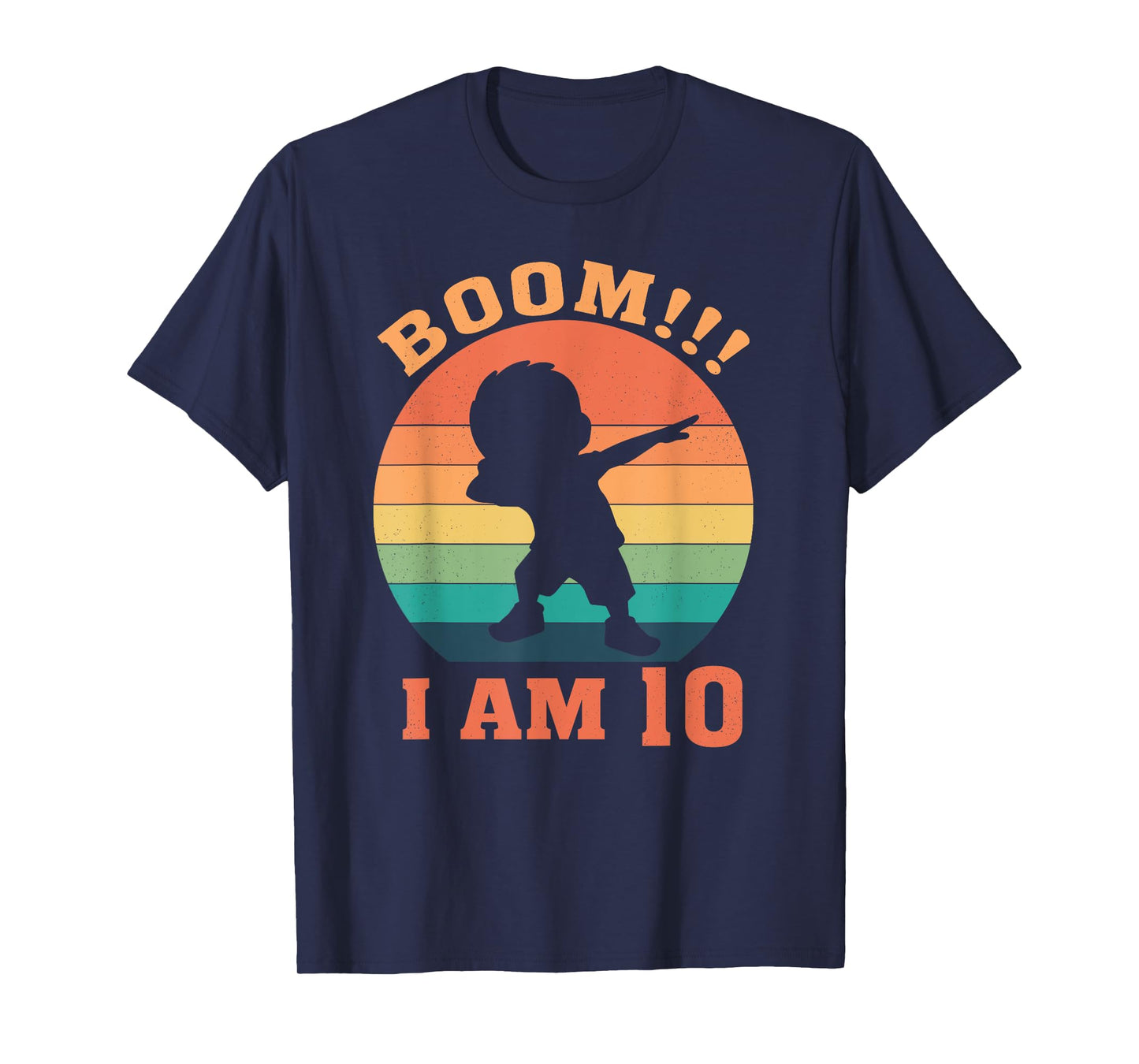 Boom I'm 10 Years Old 10th Birthday Party Dabbing Kids T-Shirt