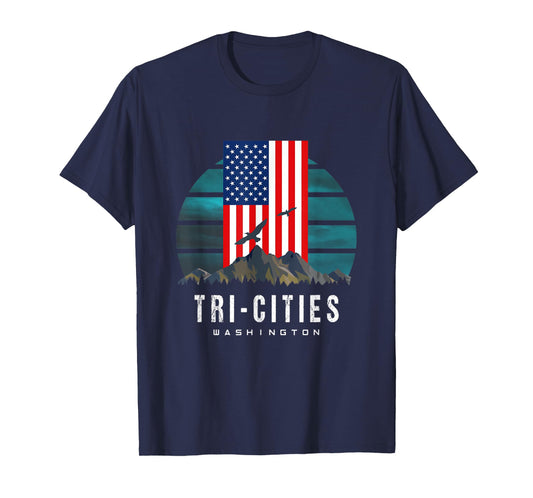 Tri-Cities Washington US American Mountain T-Shirt