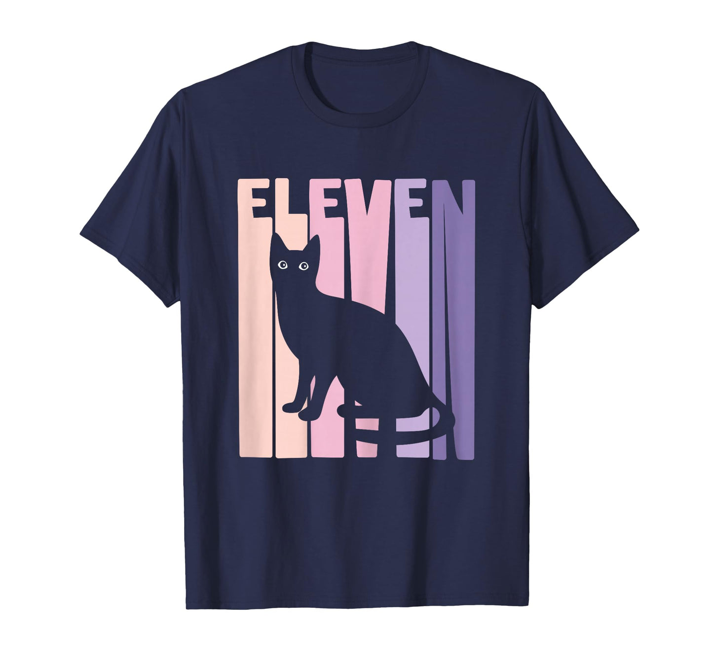 11th Birthday Gift Cute Cat Fan 11 Years old for Girls T-Shirt