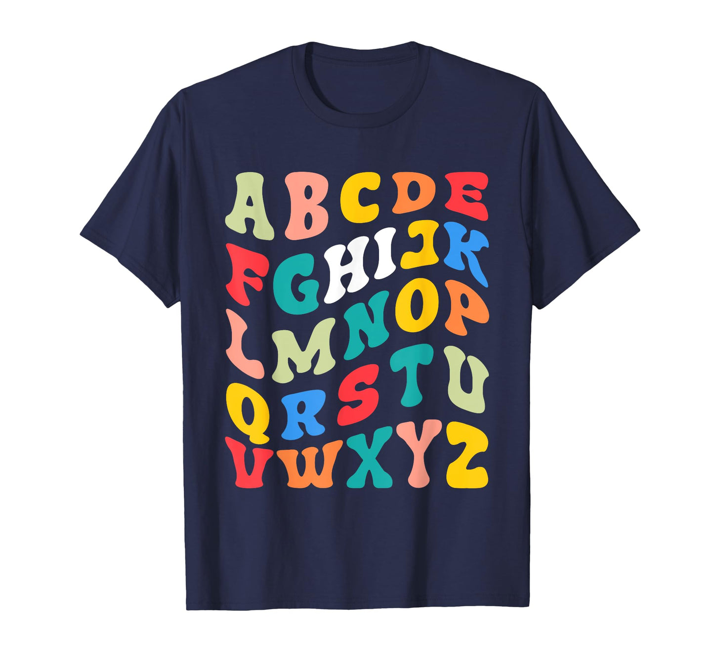 Alphabet Hi Back To School ABC Pre K Kindergarten Teacher Men Women Kids T-Shirt