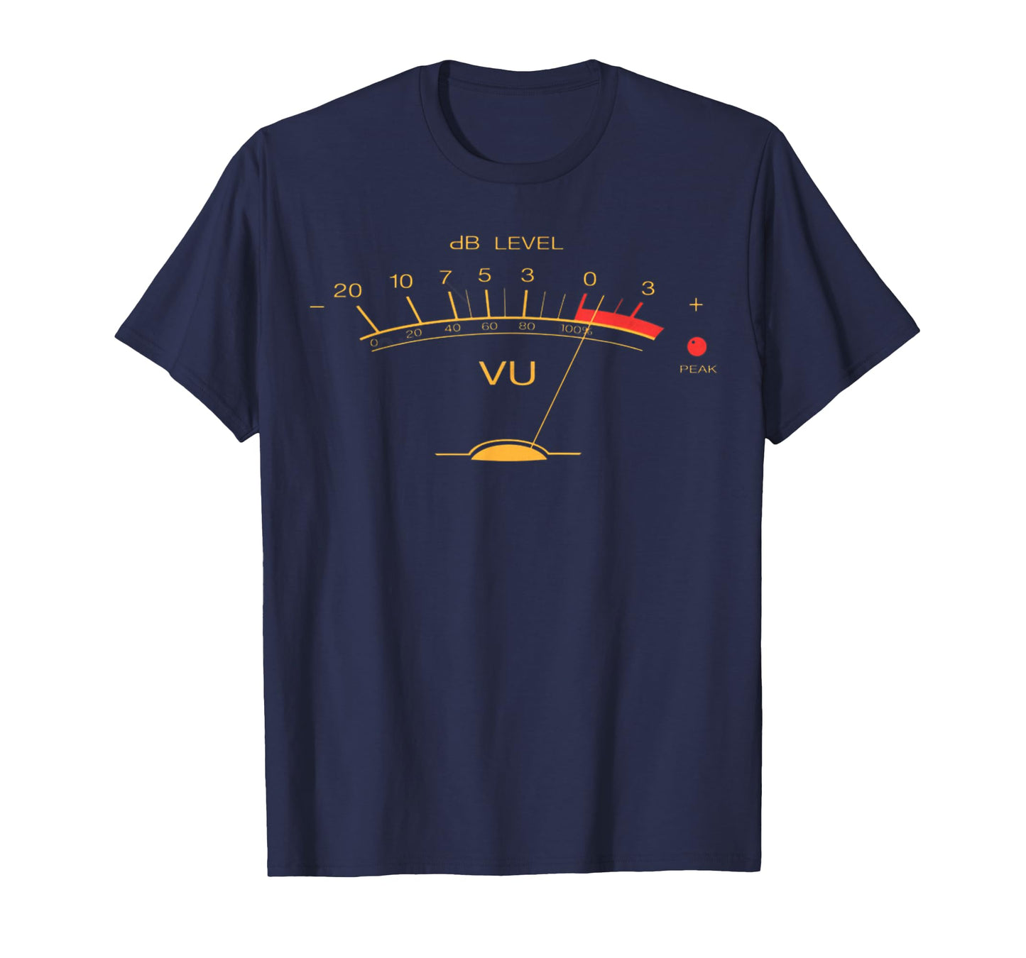 Audio Engineer Retro VU Meter Hi-Fi Vintage Stereo Music T-Shirt