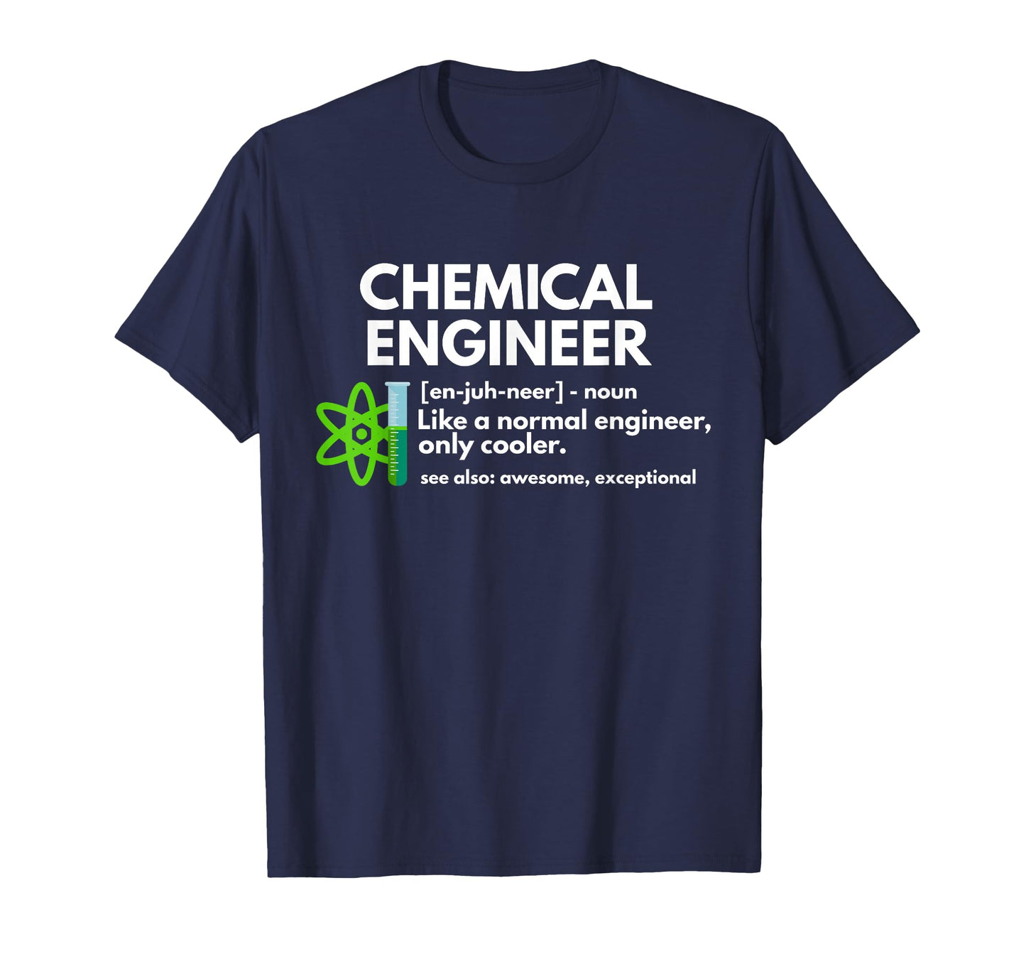 CMAtst Chemical Engineer T-Shirt - Men's & Women's Unisex Adults - Black - Small - Short Sleeve - Cotton & Polyester - Funny Chemical Engineer Definition Engineering T-Shirt
