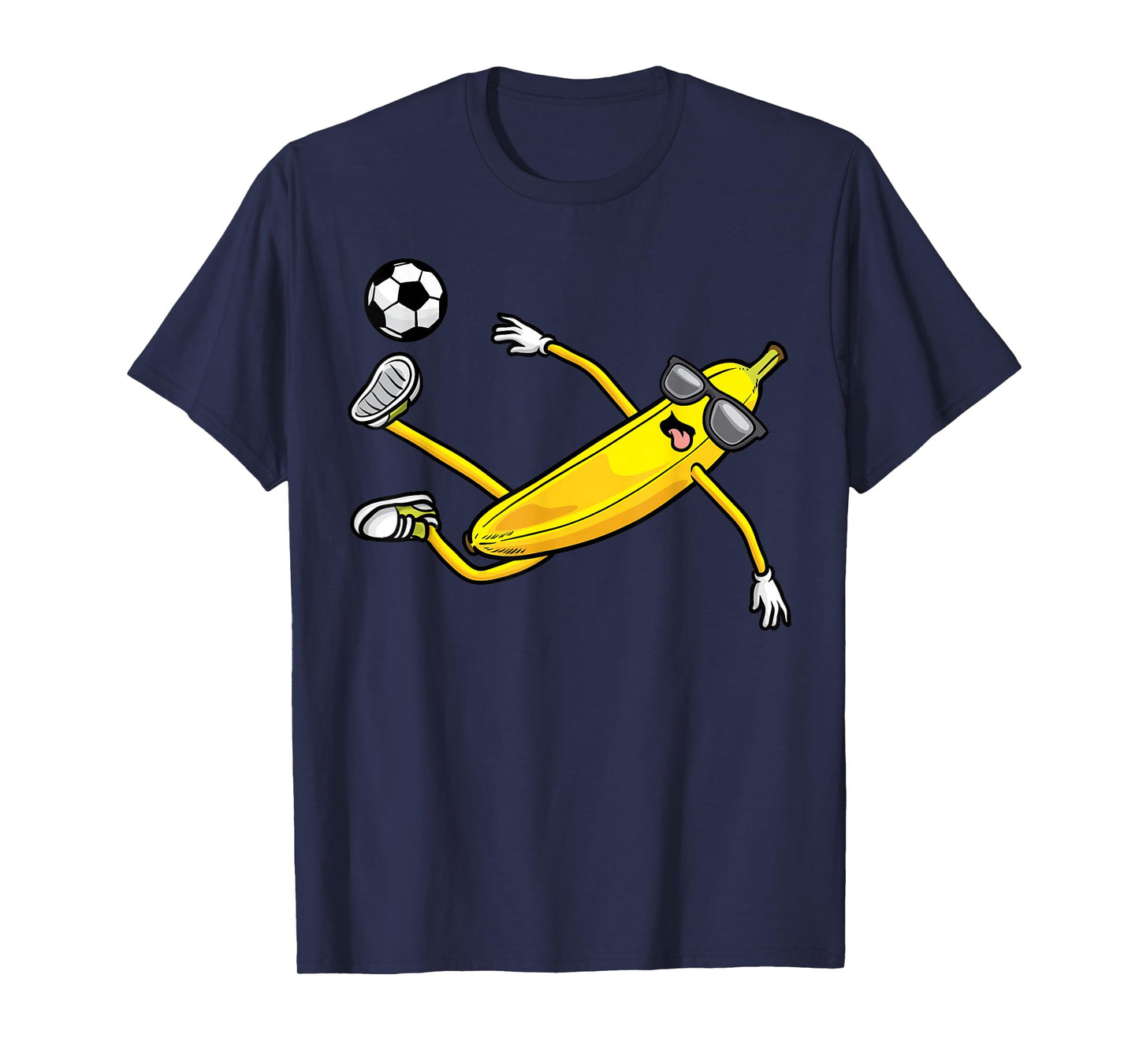 Banana Playing Soccer Fruit Soccer Player T-Shirt