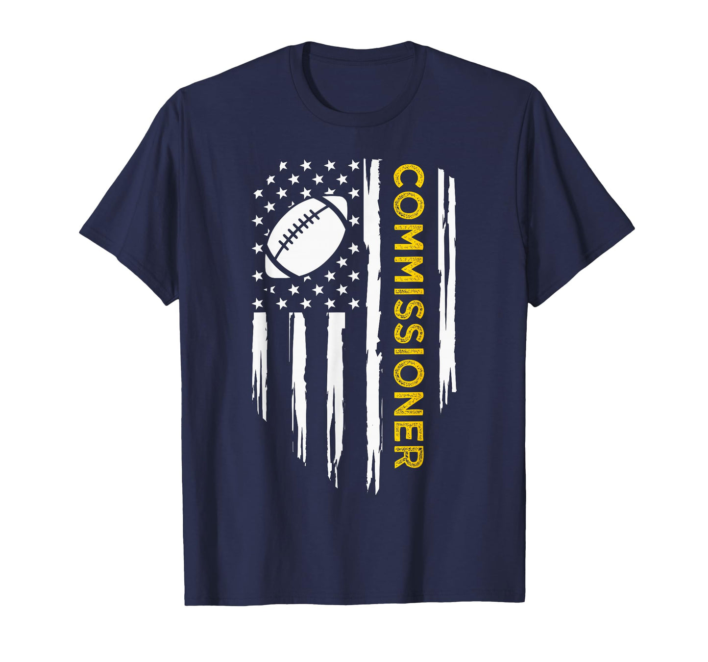 Commissioner Fantasy Football - American Commish Flag T-Shirt