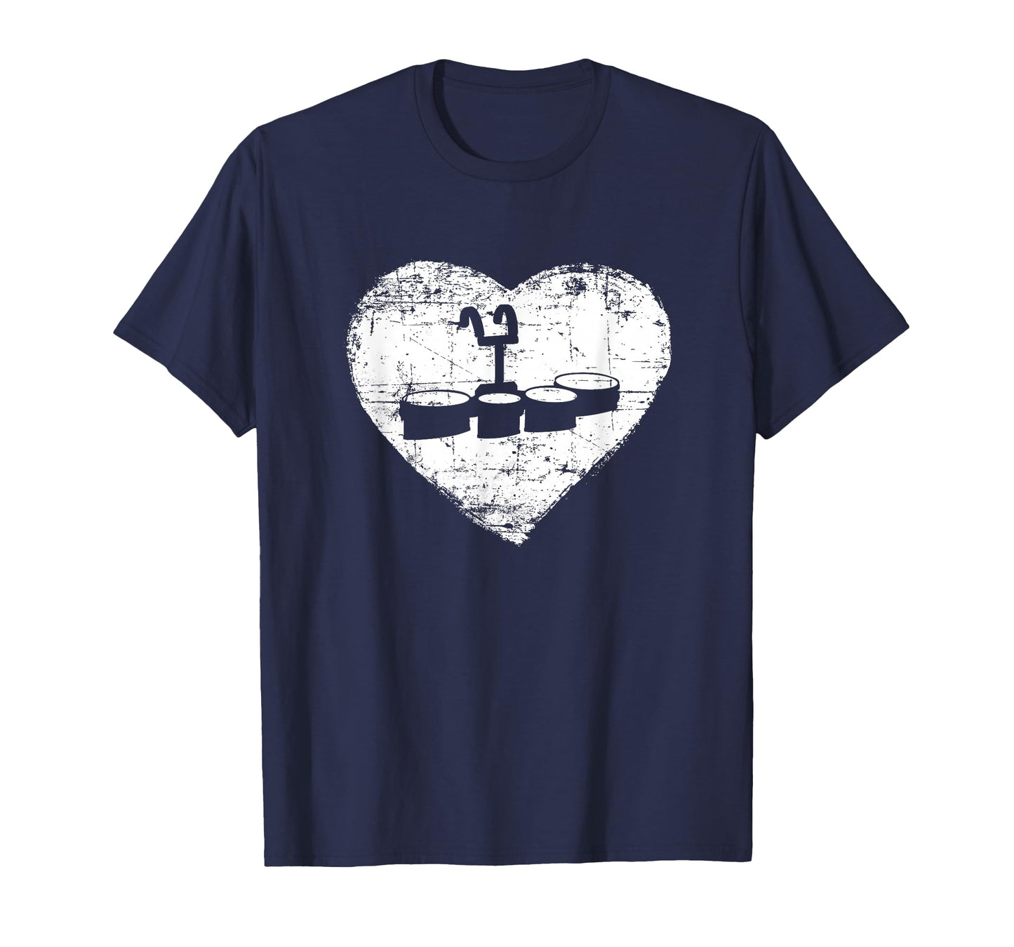 Marching Band Shirt | Love tenor drum quintet Heart t-shirt T-Shirt