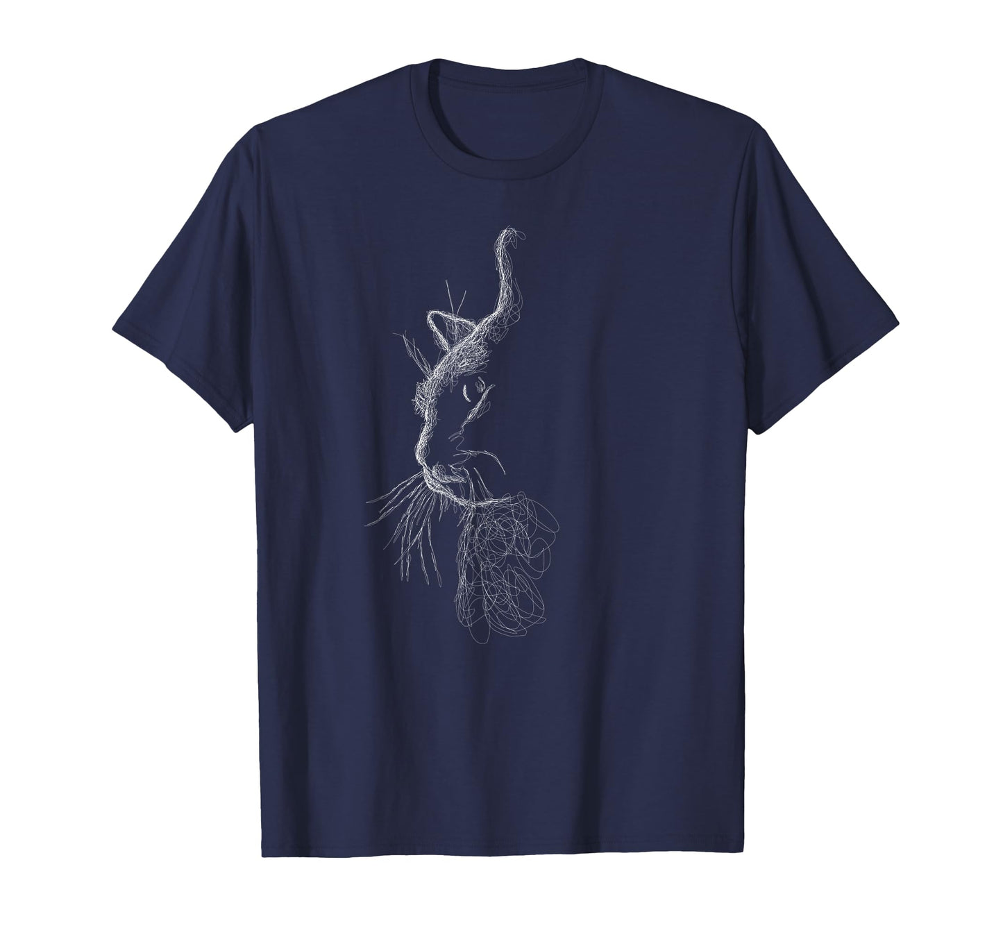 Cute Cat scribble art sketch for kitten lover Kitty cats T-Shirt