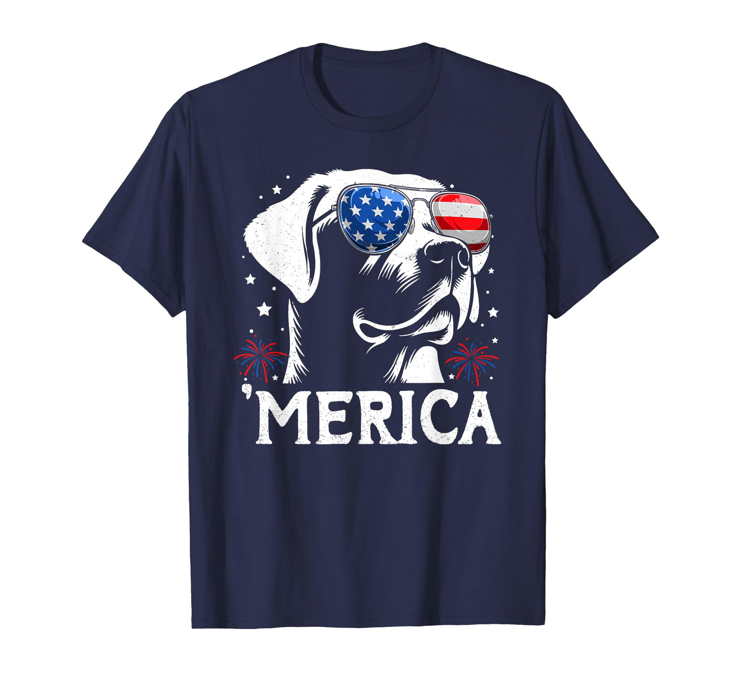 Labrador Retriever 4th of July Merica Patriotic Dog Tee Men Women Kids T-Shirt