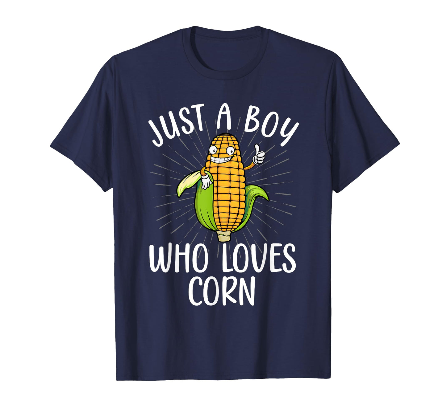 Cute Corn Art For Boys Kids Men Corn On The Cob Farmers Food T-Shirt