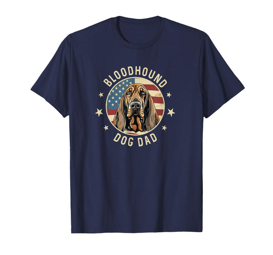Bloodhound Gifts for Men, Bloodhound Dog Dad T-Shirt