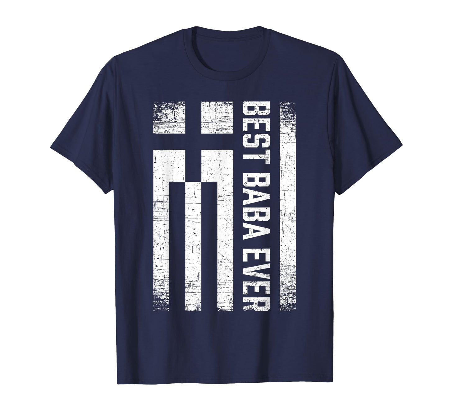 Best Baba Ever Retro Greece Flag Fathers Day Greek Dad T-Shirt