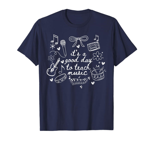 Coquette Bow It's A Good Day To Teach Musician Music Teacher T-Shirt