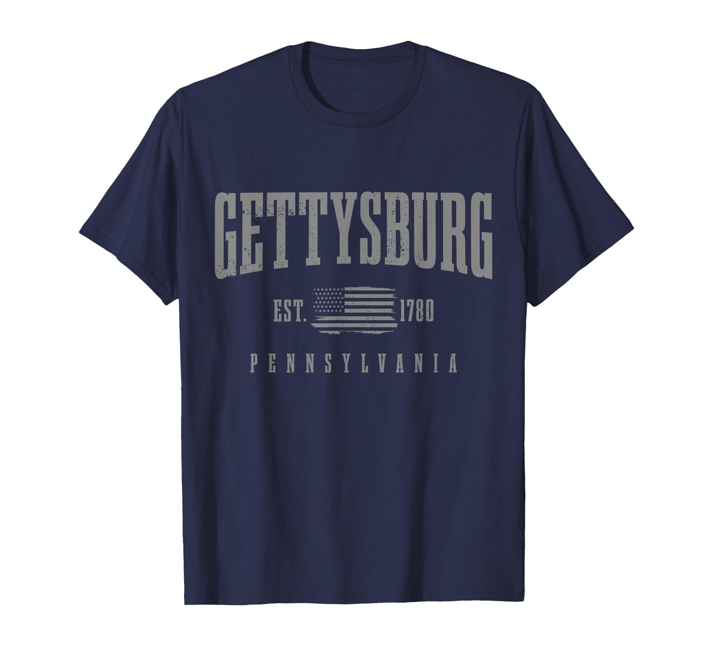 Gettysburg Pennsylvania 1780 Vintage American Flag Patriotic T-Shirt