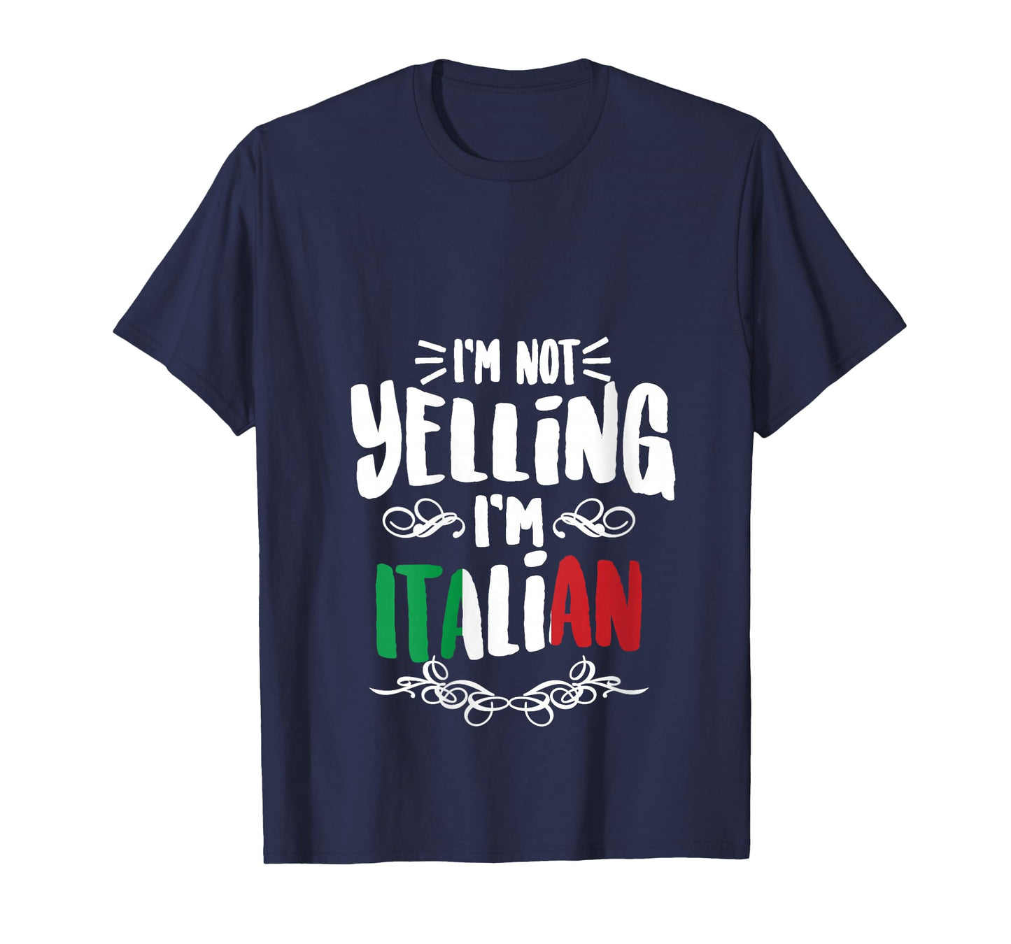 Womens I'm Not Yelling I'm Italian | Big Talkers Funny Loud Gift V-Neck T-Shirt