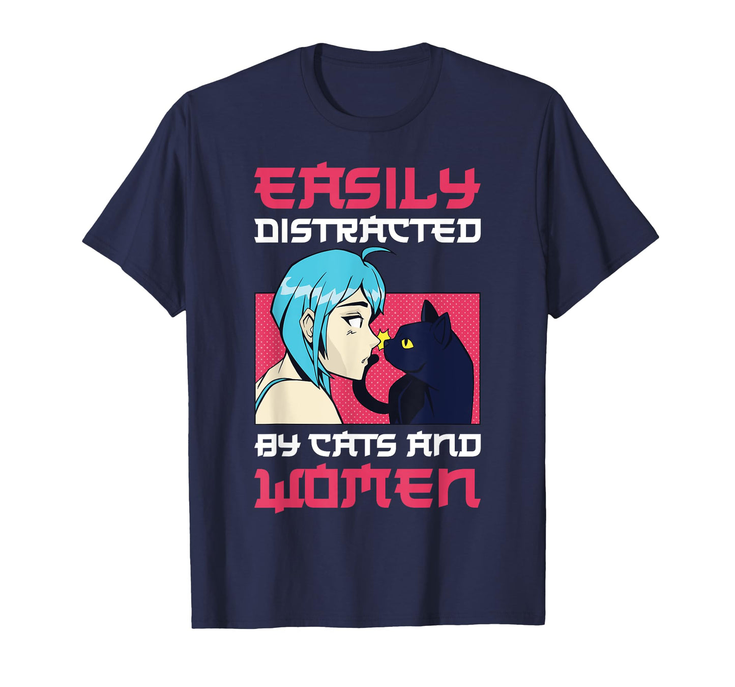 Easily Distracted By Cats And Women Lesbian T-Shirt