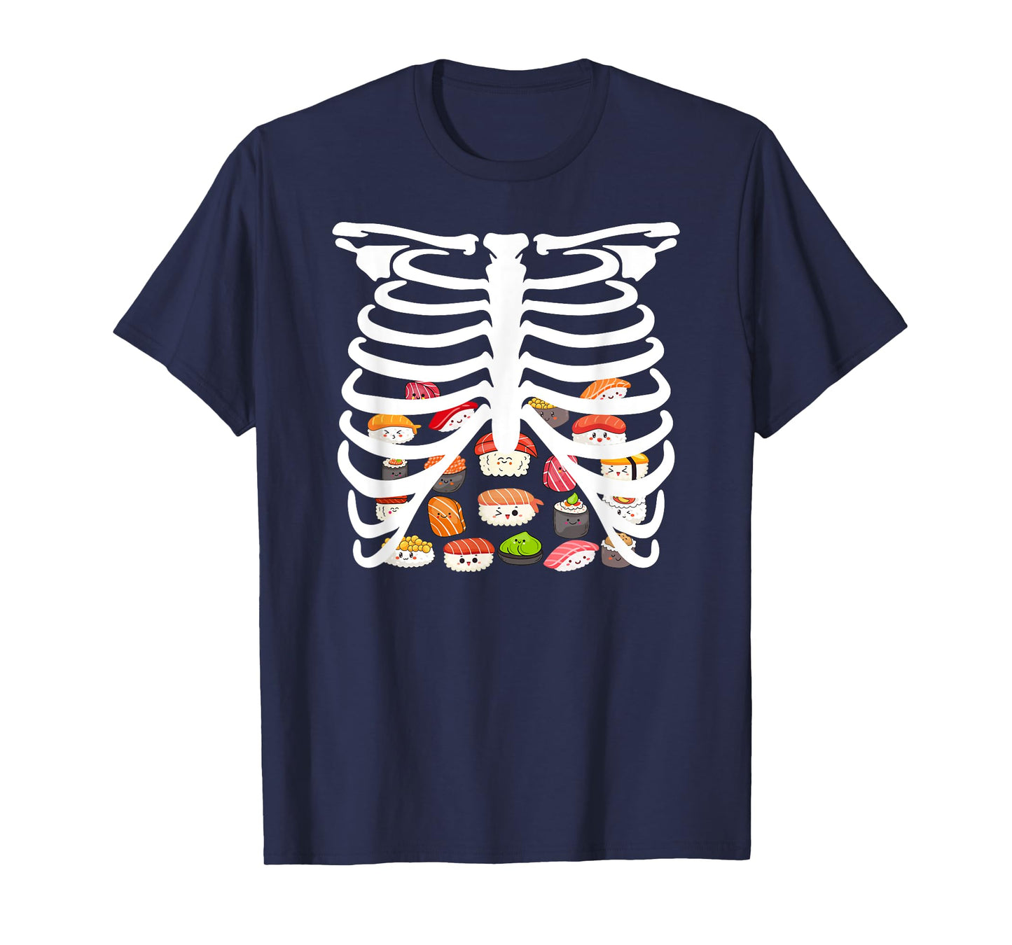 Halloween Japanese dish Food Rib Cage Skeleton Sushi T-Shirt
