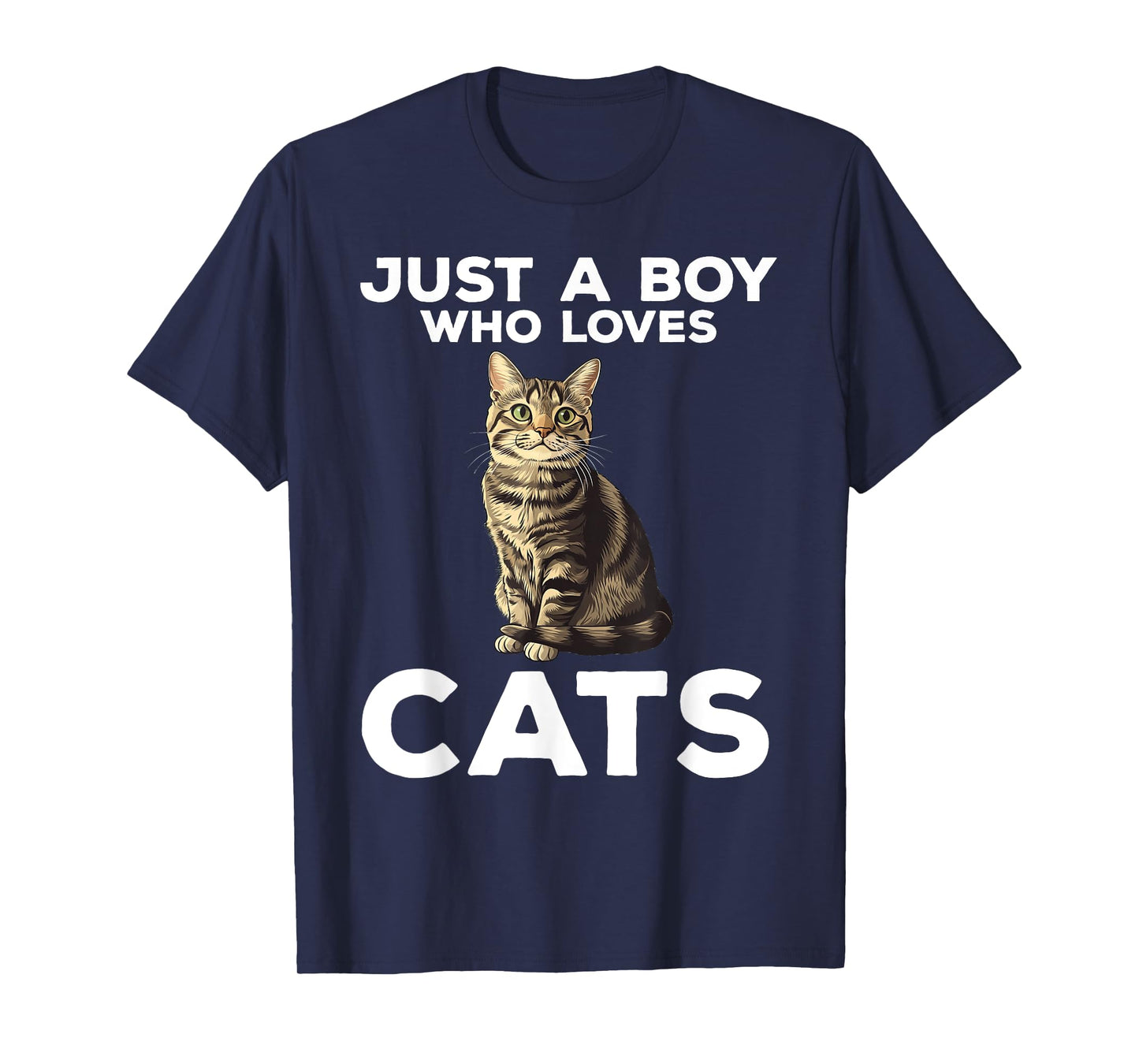 Just A Boy Who Loves Cats Cute Cat T-Shirt