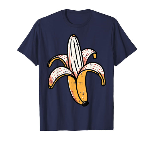 Banana Art Peel Cute Tropical Fruit Cartoon Men Women Kids T-Shirt