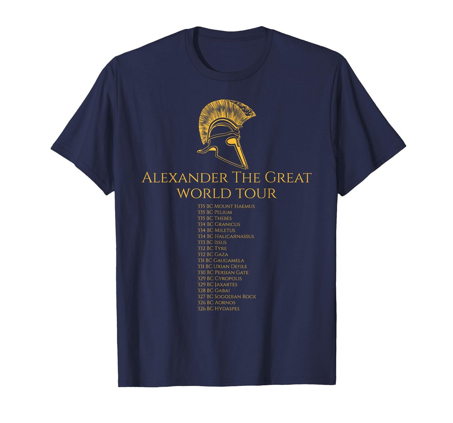 Ancient Greek History - Alexander The Great World Tour T-Shirt Small