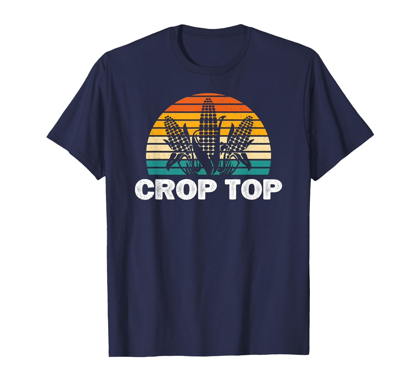Crop Top Corn Funny Maize Corn Lover Farmer Retro T-Shirt