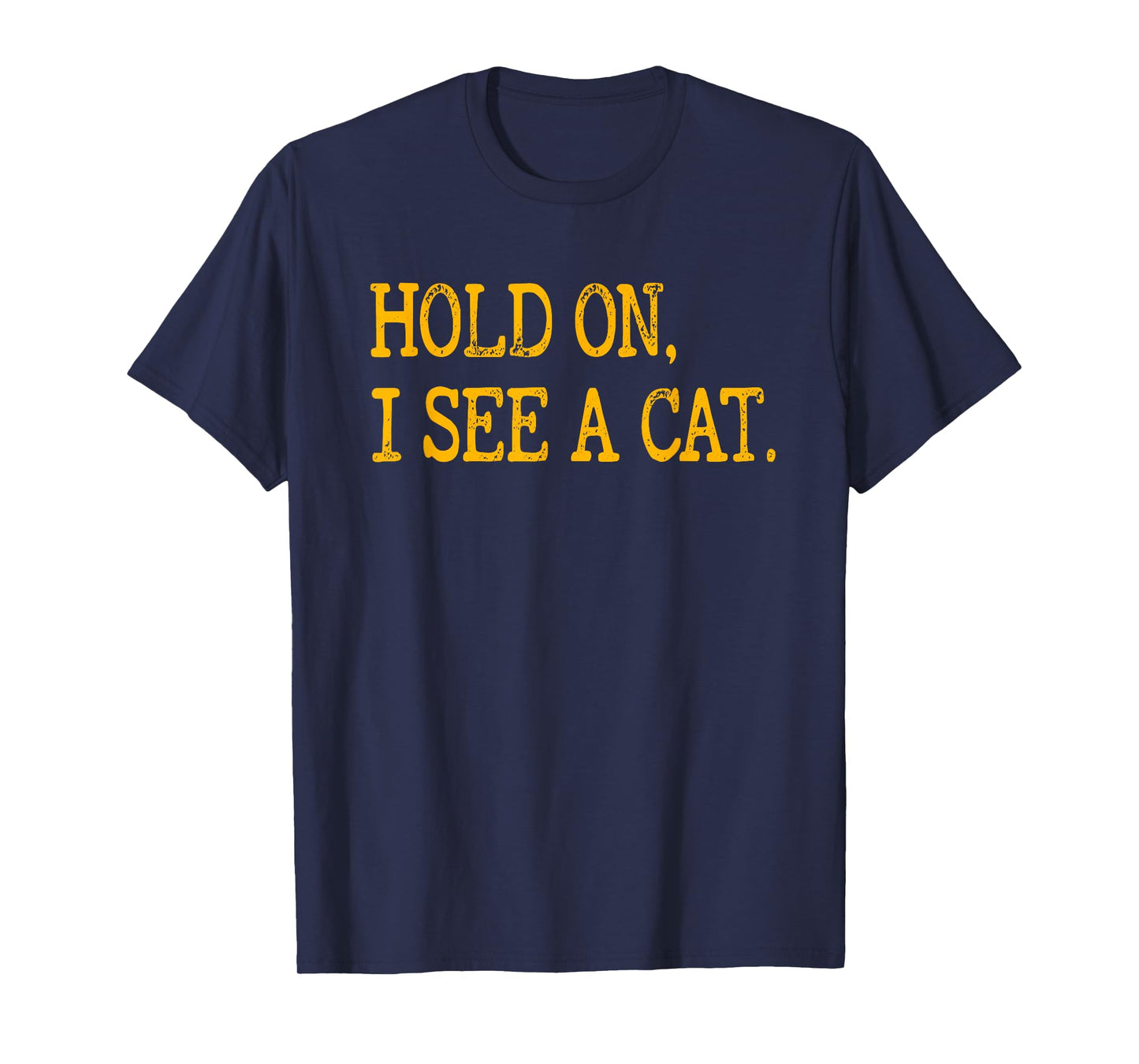 Hold On I See Cat, Funny Cat Lovers Sarcastic Sayings Cats T-Shirt
