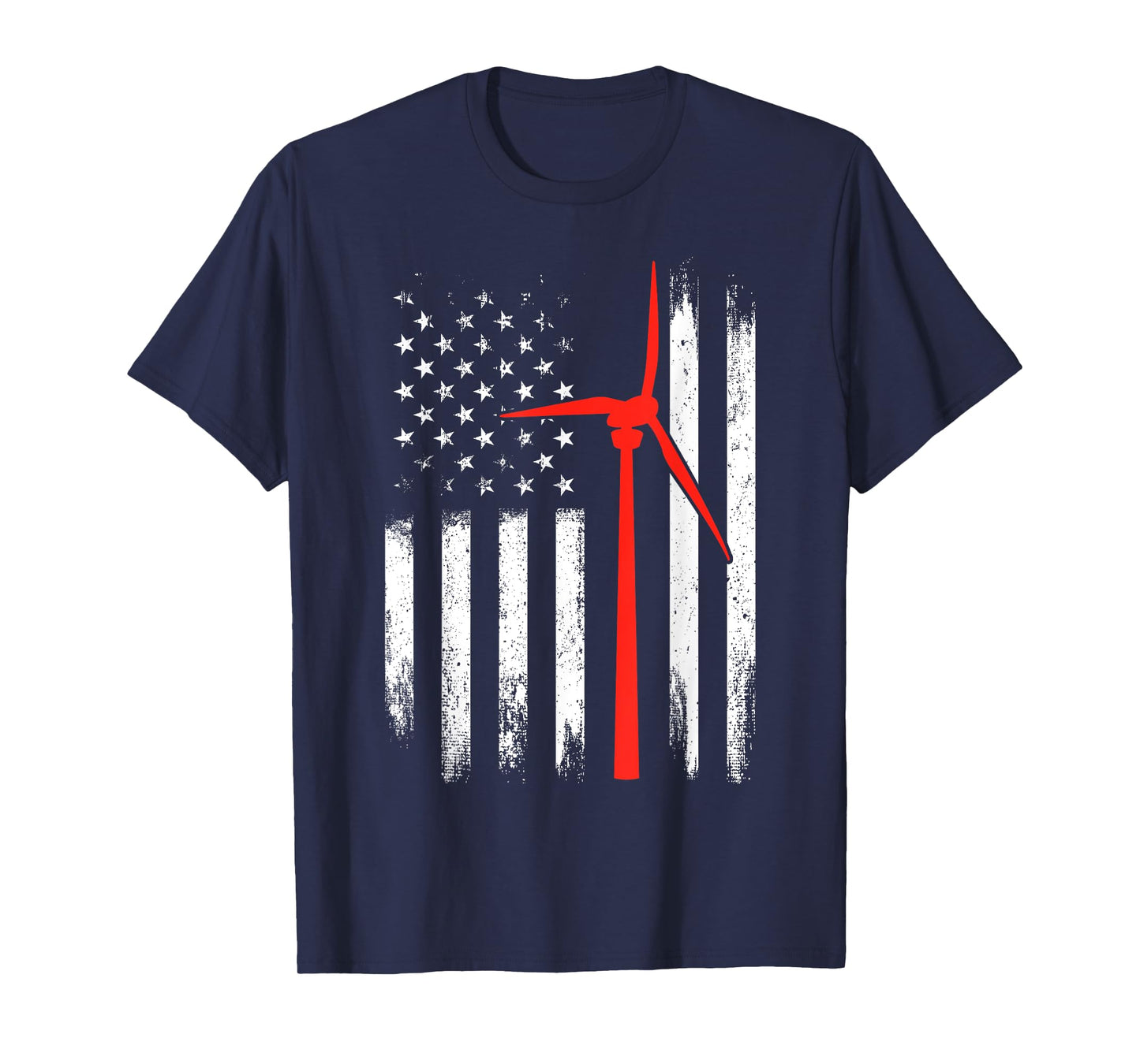 Wind Turbine Technician Shirt American Flag Tshirt Gifts T-Shirt