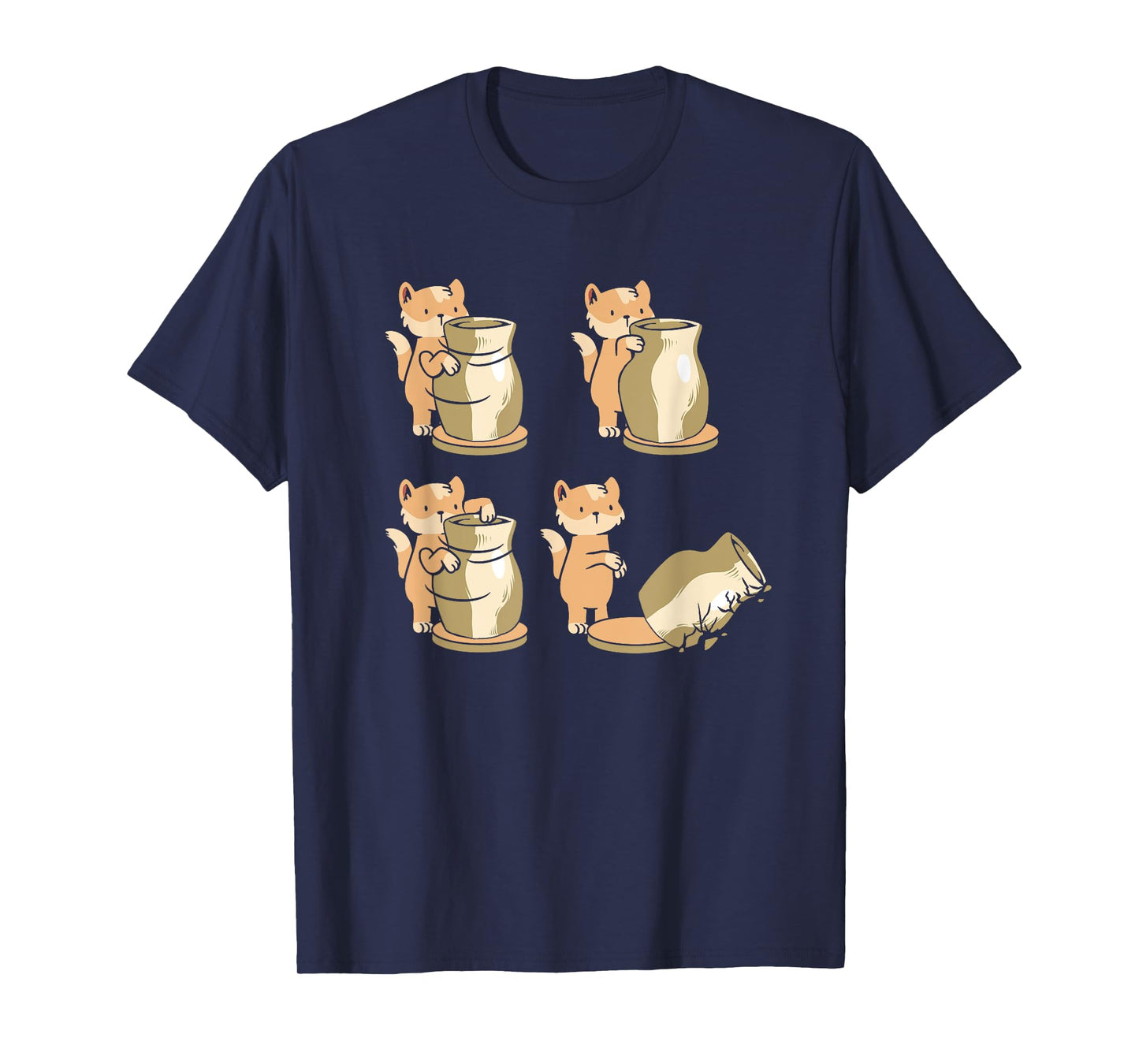 Funny Cat Pottery Wheel | Ceramics Sculpting | Clay Pottery Men Women T-Shirt