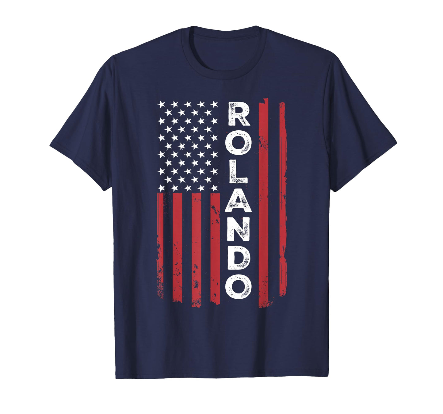 Rolando USA Flag American Flag Patriotic T-Shirt